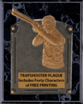 Trap Shooting Plaque on Black Marble Finish 54743-BM810