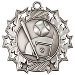 Ten Star Baseball Medals TS-401 with Neck Ribbons