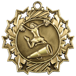 Ten Star Cheer-Leading Medals TS-404 with Neck Ribbons