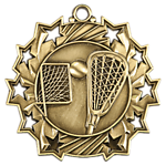 Ten Star Lacrosse Medals TS-409 with Neck Ribbons