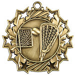 Ten Star Lacrosse Medals TS-409 with Neck Ribbons