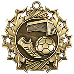 Ten Star Soccer Medals TS-411sc with Neck Ribbons