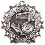 Ten Star Soccer Medals TS-411 with Neck Ribbons