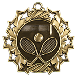 Ten Star Tennis Medals TS-413 with Neck Ribbons