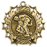 Ten Star Wrestling Medals TS-418 with Neck Ribbons