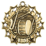 Ten Star Band Medals TS-502 with Neck Ribbons