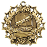 Ten Star Honor Roll Medals TS-505 with Neck Ribbons