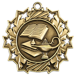 Ten Star Lamp of Knowledge Medals TS-506 with Neck Ribbons