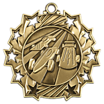 Ten Star Pinewood Derby Medals TS-512 with Neck Ribbons