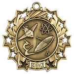 Ten Star Science Medals TS-515 with Neck Ribbons