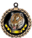 Tigers Mascot Medal HR905-7163 with Neck Ribbon