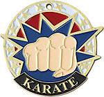 Colorful USA Karate Medals 38100 with Neck Ribbons
