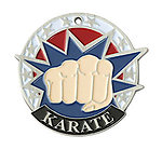 Colorful USA Karate Medals 38100 with Neck Ribbons