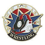 Colorful USA Wrestling Medals 38080 with Neck Ribbons