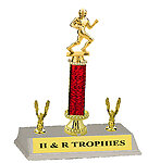 Running Back Football Trophies R3R-7507 with Double Side Trim