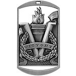 Dog Tag Victory Torch Medals DT290 with Neck Ribbons