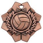 Imperial Volleyball Medals 43618 with Neck Ribbons