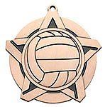 Superstar Volleyball Medals 43030 with Neck Ribbons