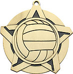 Superstar Volleyball Medals 43030 with Neck Ribbons