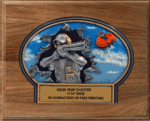 Trap Shooting Plaque on Solid Walnut WBT766-SW810