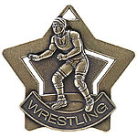 Wrestling Star Medals XS208 with Neck Ribbons