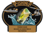 Colorful Fishing Plaque Award WBTX790