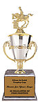 Female Barrel Racer with Cup and Base BMRC719G