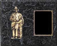 Fireman Plaque Award, Black Marble Finish BMF4
