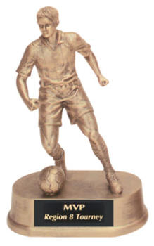 Boys or Girls Soccer Resin Trophy Statue