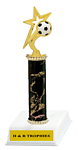 Star Soccer Ball single post youth soccer trophy R1-5003
