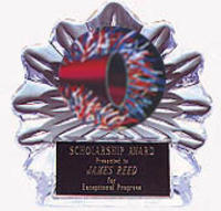 Acrylic Flame Ice Cheerleader Trophy