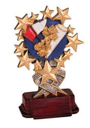 Starburst Resin Cheerleading Trophy