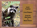 Coon Hunt Plaques H Series Cherry Finish
