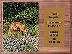 Fox & Coyote Field Trial Plaques H Series Genuine Walnut Finish