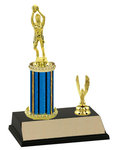 R2 Women & Girls Basketball Trophies with a single round column