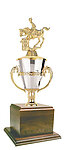 Male Barrel Racer with Cup and Genuine Walnut Base GWRC718G