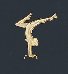 Male and Female Gymnastics Letter Pin