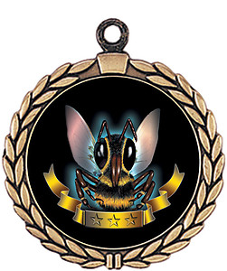 Hornet Mascot Medal HR905-7173 with Neck Ribbon