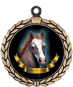 Mustang Mascot Medal HR905-7171 with Neck Ribbon