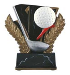Midnight Wreath Resin Golf Trophy