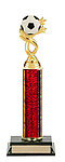 Soccer Ball with a twist Boy or girl single post soccer trophy R1-6114