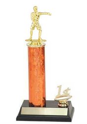 Boxing Trophies, Wrestling Trophies, Single Round Column, Riser, Trim Figure