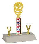 R3 Track and Field  Trophy with single post