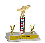 R3-458 Trout Fishing Trophies with Double Trim