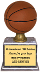 Smaller Resin Basketball on a cup base.