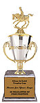 Women's Cutting Horse with Cup and Black Marble Base bmrc717G