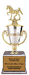 Gaited Horse with Cup and Black Marble Base BMRC711G