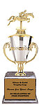 Jumping Horse with Rider on a Cup and Base BMRC-4006