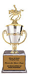 Men's Cutting Horse with Cup and Black Marble Base bmrc716G