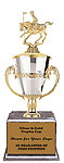 Cup and Black Marble Base Poles - Flag Race BMRC708G